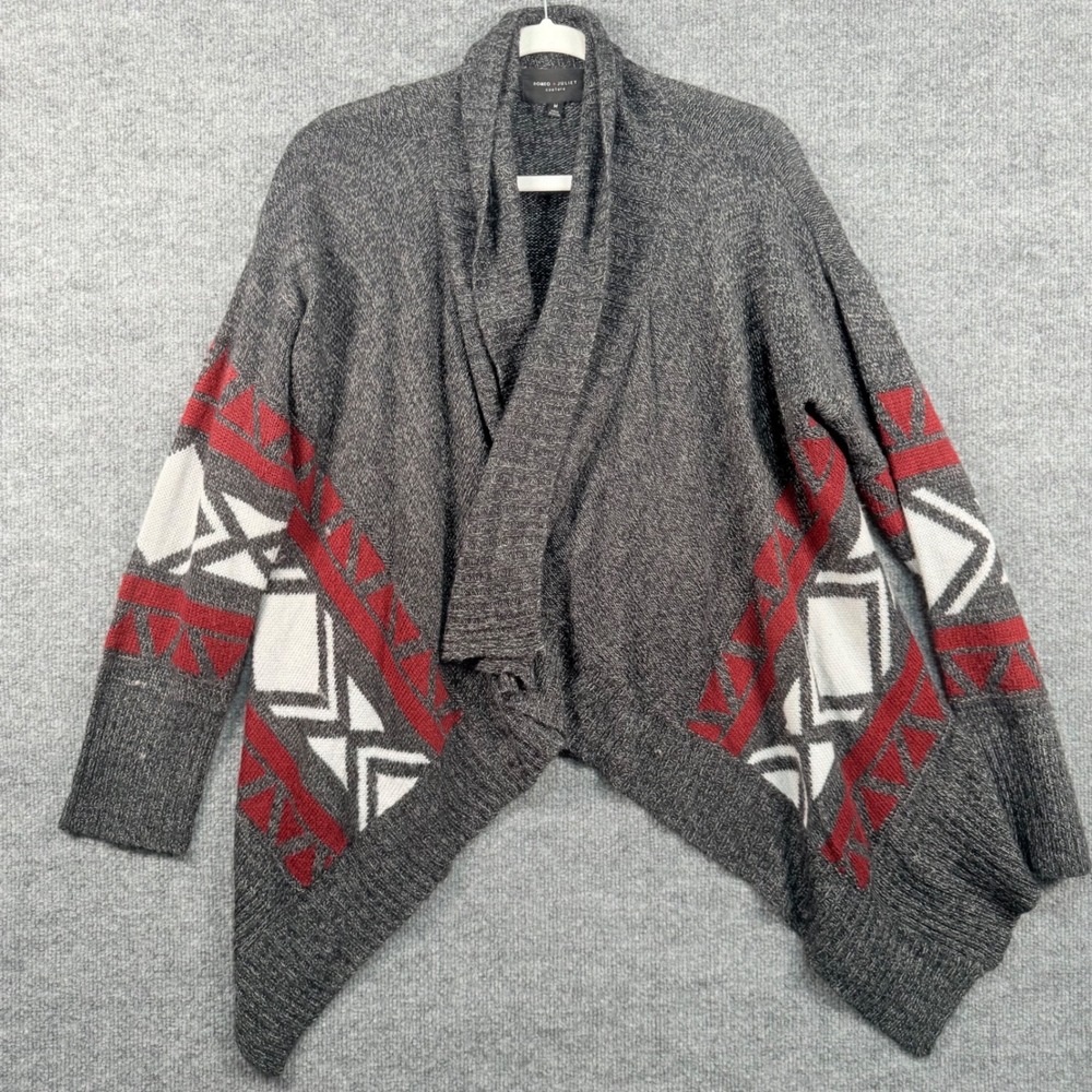 Romeo Juliet Couture M Waterfall Cardigan Southwestern Tribal Western Boho Knit